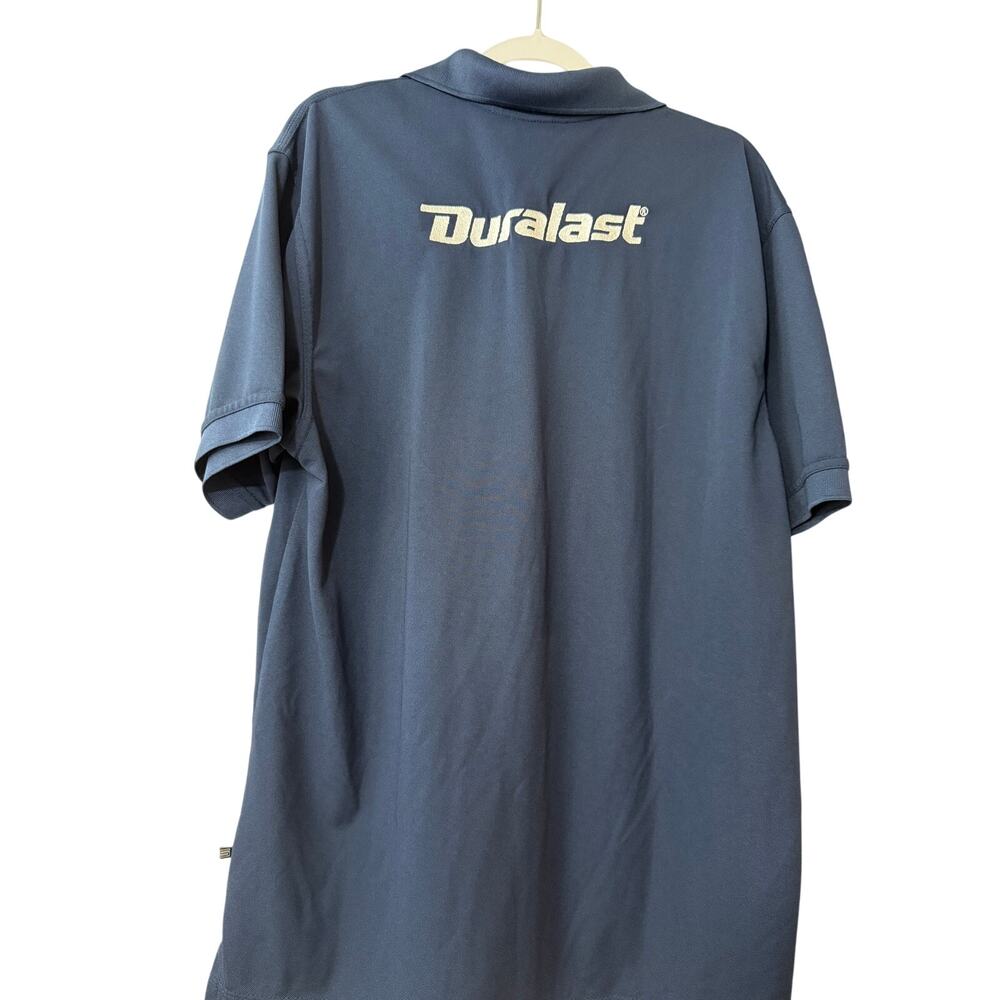 Duralast Blue Uniform Polo Shirt Top White Embroidered Size XL Extra Large - Picture 5 of 5